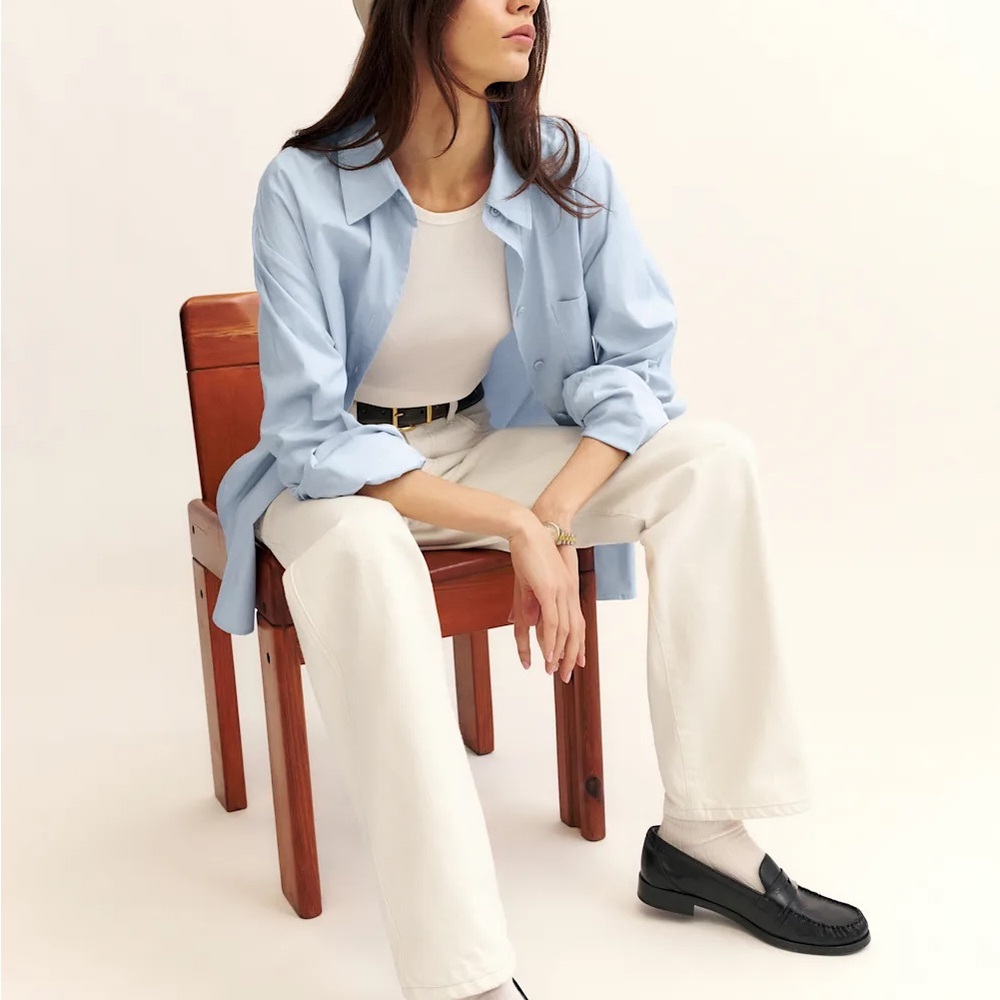 Reformation Val 90s Mid Rise Straight Jeans Ivory - Size 26